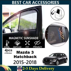 Mazda 3 Hatchback 2015-2018 FULLY MAGNETIC SUNSHADE【4pcs】