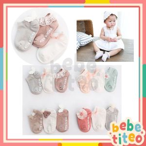 Set 3 Đôi Tất Vớ Ren Điệu Đà Cho Bé Gái Trẻ Em Sơ Sinh Bebé Tí Tẹo TAT01