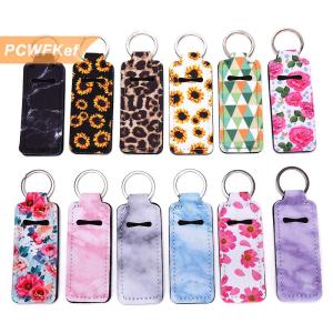 【PCWFKef】 1pcs sáng tạo Keychain xách tay son môi trường hợp bìa Balm chủ Keyring Quà Tặng