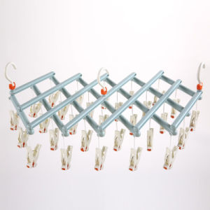 29 Clips Foldable Windproof Clothes Drying Plastic Rack / Plastic Sock Clips / Multi Clamp Clips Hanger