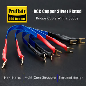 Dây nhảy loa Hifi bằng đồng OCC với cắm chuối chẻ Y mạ vàng dây nối cầu loa cao cấp.