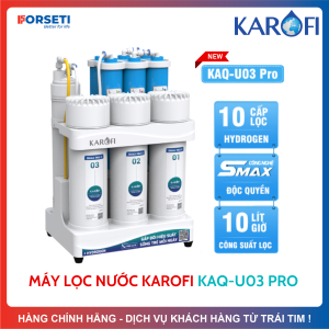 Máy Lọc Nước Karofi KAQ-U03 Pro 10 Lõi Lọc Để Gầm Bếp Mẫu Mới Nhất Đầy Đủ Phụ Kiện Bảo Hành Tại Nhà 3 Năm