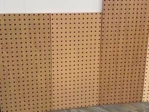 Metal pegboard wood grain/multifunctional wall decoration shelf / hardware tools hanging board / storage rack in garage workshop