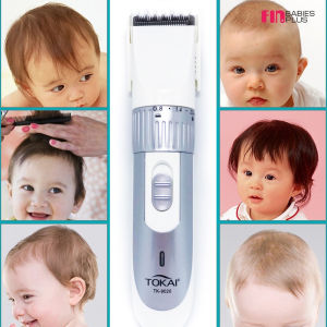 TOKAI ปัตตาเลี่ยนตัดผมเด็กเล็ก ทารกไร้สาย TK-9020 ขนาดกระทัดรัด น้ำหนักเบา ใบมีดอัลลอยด์ไททาเนี่ยม นุ่มนวล เสียงเบา ปรับได้ 3 ระดับ 0.8-2.0 mm. - สีขาว