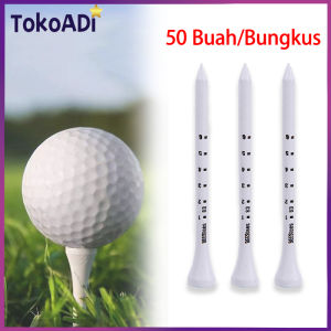 50pcs Tee Golf Profesional Bahan Kayu Ukuran 83mm Dengan Skala Digital
