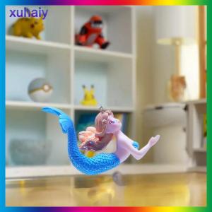 xuhaiy 2PCS Aquarium Suspension Mermaid Figurine Ornament Beautiful Mermaid Fish Tank Desk Decoration Crafts For Aquarium Landscaping