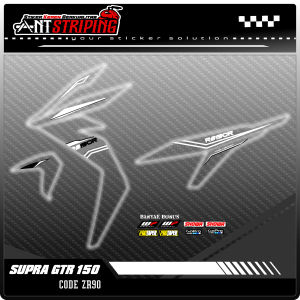 ZR90 Striping Stiker Motor Supra GTR 150 Semifull TRANSPARAN Simpel Satu Set Kanan Kiri Free Anti Gores