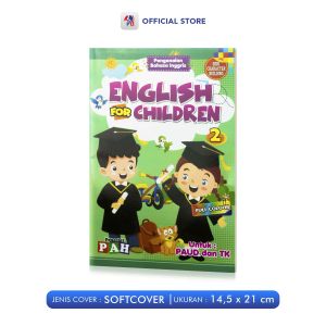 Buku English For Children 1 Dan 2 Full Colour / Buku Anak TK PAUD / Pengenalan Bahasa Inggris / Pustaka Agung Harapan - PAH