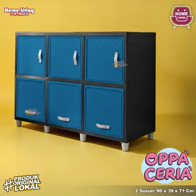 Lemari Serbaguna Lemari Minimalis - Kingdom OPPA Ceria emari 3 Pintu Lemari Plastik Buffet TV Rak