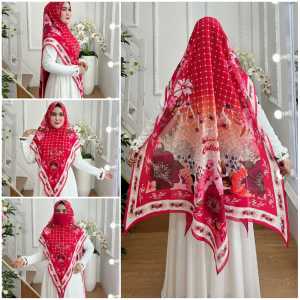 TERBARU! Hijab Instan Syari Printing-4 Pet Antem Bahan Ceruti Babydoll Premium By Ory AjeZas Collect