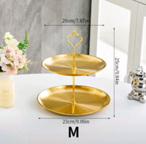 Tempat Kue Cup Cake 2 Tier / 3 Tier / 4 Tier Stainless Steel Fruit Plate Cake Display Rack Dessert Table