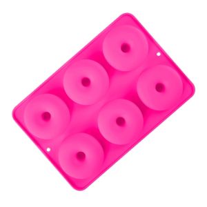 NOBLELYN Silicone Donut Mold Non-Stick High Temperature Resistant Baking Pan Reusable Baking Utensils Home Baking