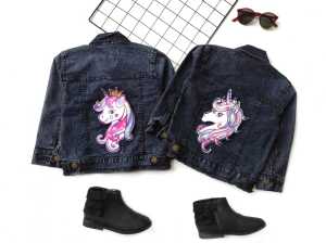 JAKET JEANS ANAK PEREMPUAN LOL LED/ JAKET JEANS SNOW BLACK / SNOWASH JAKET ANAK