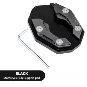 SEAMETAL Motorcycle Foot Pads Stand Cover Aluminum Alloy Motorcycle Bicycle Foot Extension Kickstand Accessories