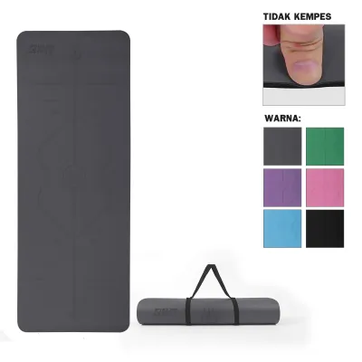 ELFS FITS Matras Yoga Karet 5 MM Premium PU Natural Rubber Mat Olahraga Senam Lantai YOGA