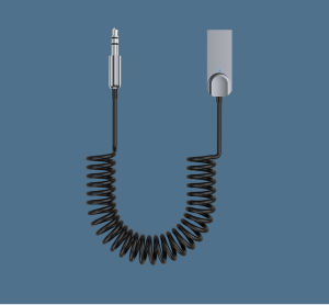 KEBETEME Bluetooth Receiver Aux Adapter USB to 3.5mm Jack Car Audio Aux Bluetooth 5.1 Handsfree Kit for Car Receiver BT Transmitter Support TF Card Function