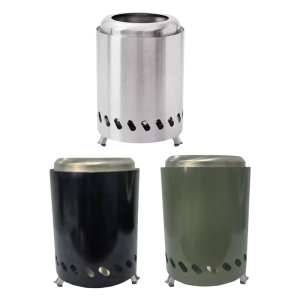 Portable Stainless Steel Smokeless Fire Pit Fire Stove for Camping and Picnics Outdoor Activity and Backyard Gatherings
