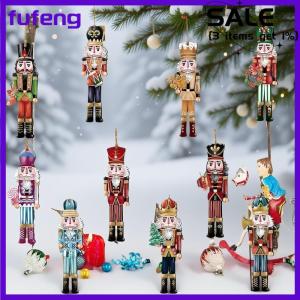 fufeng 12PCS Nutcracker Wooden Decorative Set - Christmas Gift Party Decoration And Home Decor