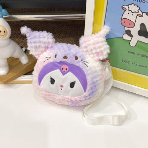 Plush and cute colored bags for autumn and winter girls diagonal crossing bags for grabbing dolls plush doll bags wholesale