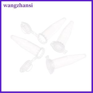 wangzhansi 50Pcs 1.5 ML Laboratory Transparent Micro Plastic Centrifuge Tubes With Snap Lid Container Lids For Laboratory Samples
