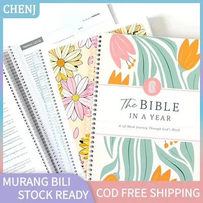 PIAO The Bible In A Year: A 52-Week Study Through Gods Word - Spiral Bible Study Guide 52-Week Womens Bible Study Plan