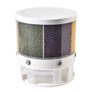 10KG Kitchen Food Storage container Rotating cans for bulk cereals Moisture Insect Proof Grain Organizer box Separat Rice Bucket