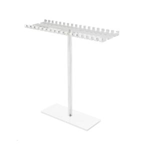 Space Efficient Display Rack with 36 Hook Organiser For Necklaces Bracelets Rings Vertical Shelf For Countertops