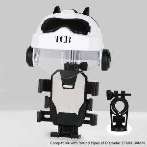 Cartoon Small Helmet Rider Motorcycle Mobile Phone Holder and Electric Bicycle Navigation Phone Holder Waterproof Sunshade