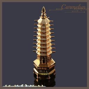 [Carmelun] Hợp kim kẽm phong thủy Tháp giáo dục cấp wen chang chùa đồ trang trí để bàn