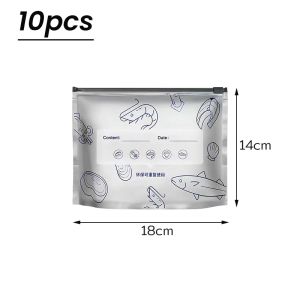 BF. 10Pcs/Pack Aluminum Foil Food Bag Leakproof Freezer Kitchen Fresh-keeping Reusable Bags