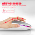 2.4G Wireless Mouse RGB Rechargeable Mice Wireless Computer Mause LED Backlit Ergonomic Gaming Mouse for Laptop PC. 