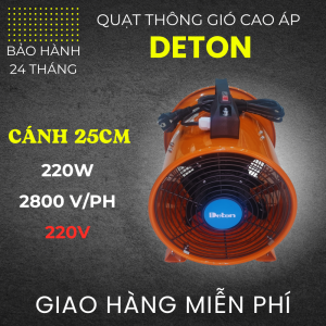 [HCM] QUẠT CẤP GIÓ ĐƯỜNG ỐNG DETON 220W/ 220V (ĐKÍNH CÁNH 250MM) - STHC25