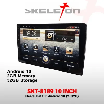 2 din Head Unit Android 10 inch Skeleton 8189 Double Din Bluetooth GPS Mirrorlink