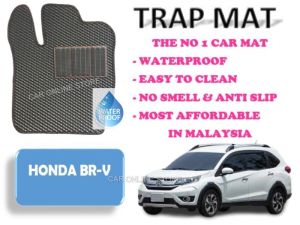 Honda BR-V TrapMat Customize Car Floor Mat 100% Waterproof Anti Slip Easy to Clean(Front & Rear) - Honda Accessories