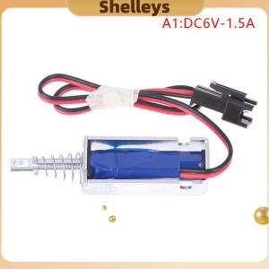 [Shelleys] SM-0537ล็อคแม่เหล็กไฟฟ้า DC 6V 12V 24V 1.5A ล็อคแม่เหล็กไฟฟ้าโซลินอยด์เชิงเส้นสำหรับเครื่องหยอดเหรียญ2A 1.2A