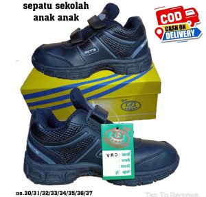 Sepatu Sekolah Anak Laki Laki Perempuan Cewek Cowok Warna Hitam Murah Tali Perekat Rekat Velcro Kecil Tanggung Umur Usia PAUD TK SD SMP SMA Kelas 1 2 3 4 5 6 7 8 9 0 Tahun-GUDANGTASDANSEPATU1114032422