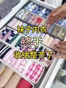 Foldable Storage Socks Underwear Storage With Cover Fabric Divider Closet Organizer