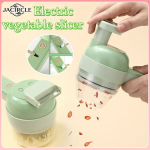 JACIRCLE Electric Mini Vegetable Cutter Garlic Chopper Masher Multifunctional Wireless Portable Kitchen Tool