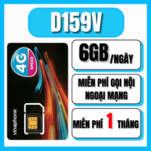 ( MIỄN PHÍ 1 THÁNG ĐẦU ) Sim 5G Vinaphone D159V - Sim 5G thoải mái DATA không lo GIẬT LAG + Miễn Phí Nghe Gọi dành cho điện thoại máy tính bảng phát wifi - FREESHIP - CHƯA KÍCH HOẠT