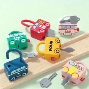 ToyStory Kids Learning Lock with Keys Car Games Montessori Educational Toys Numbers Matching Counting Math Toys Teach Tool For Children Birthday Gifts