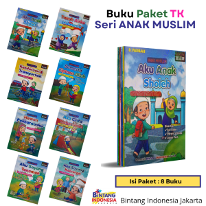 BUKU PAKET TK SERI ANAK MUSLIM (ISI PAKET 8 BUKU)