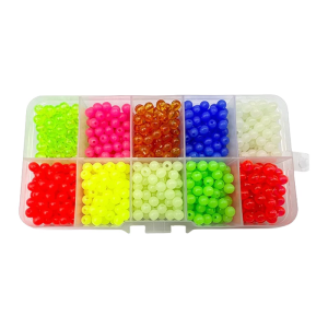 1000Pcs Luminously Fishing Beads Round Fishing Space Beans Stops Fishing Beads Stopper Rigs Lure Accessories Fishing Tools