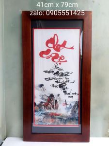 Tranh thư pháp viết tay chữ CHA MẸ.Tranh quà tặng ông bà bố mẹ. Quà tết...