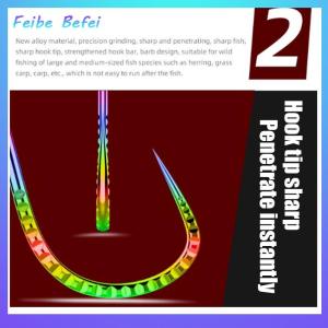 [Feibe Befei] 10pcs rồng quy mô Kirin iseni rực rỡ bạc và trắng cá thu lớn trò chơi móc Đen Pit Hoang Dã câu cá lớn trò chơi số lượng lớn móc