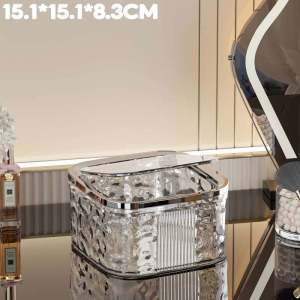 【BHQ&HOME】ถังขยะตั้งโต๊ะ กล่องใส่ของ เรียบหรูดูแพง พร้อมฝาปิด สําหรับหอพัก ห้องนั่งเล่น สํานักงาน ห้องน้ํา