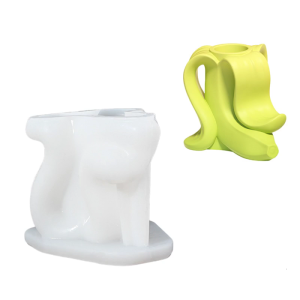 Nonstick Silicone 3D Candlestick Mold Decorative Banana Shape Base Mold Handmade Gypsum Holder Mould