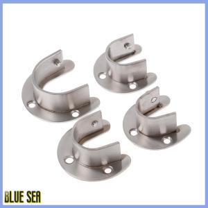 bluesea 19 22 25 32mm Wardrobe Bracket Stainless Steel Rod Socket Flange Rod Holder