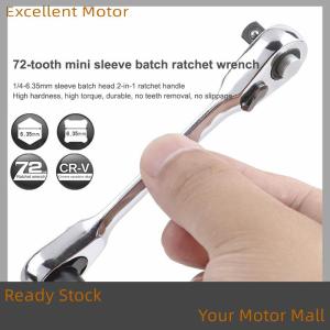 Excellent Ready Stock Mini Double Headed Ratchet Wrench 1 4 Inch Drive Socket Screwdriver Bit Driver Quick Release Ratchet Wrench Hand Tools
