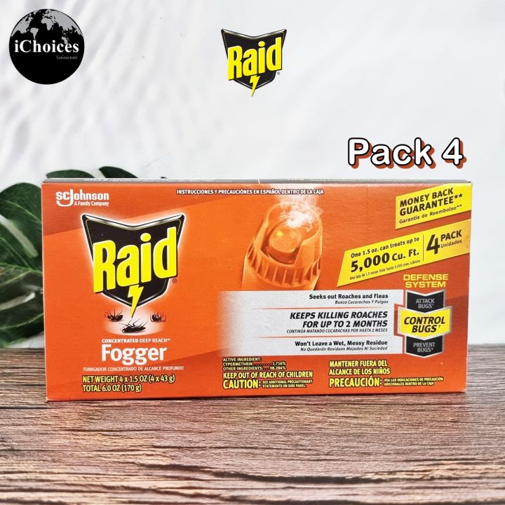[Raid] Concentrated Deep Reach Fogger, 43g/Cans เครื่องกำจัดแมลง แบบพ่น ...
