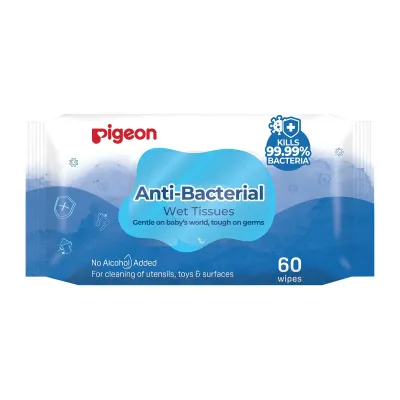 Pigeon Anti-Bacterial Wet Wipes Tissues 60S Single Pack